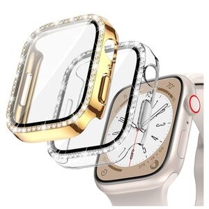 Gold and Silver Smartwatch Case